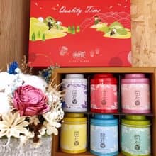 【團購組】無藏開花茶6入罐裝禮盒(6款花型各一罐)(一組5盒)