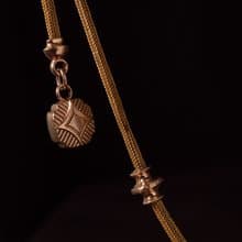 20世紀初期 法國 Art Deco 幾何包金懷錶鍊 (可做手鍊或延伸鍊)