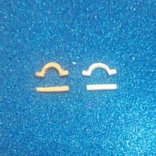50 PCS WHITE GOLD LIBRA ZODIAC SIGN DÉCOR CRAFT CARD MAKING EMBELLISHMENT