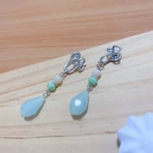 耳勾 / 耳夾 / 湛藍水晶