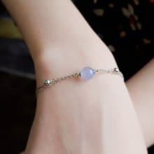 夢曦 | 天然藍玉髓 / 銀鍊 / 天然石系列 | 天然寶石手鍊