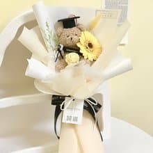 【祝賀花束】畢業小熊花束 畢業花束 乾燥花束 永生花束 附贈