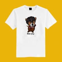 柯基 搞笑 狗 插畫 原創 白 短T 衣服 T恤 情侶裝 童裝 母子裝