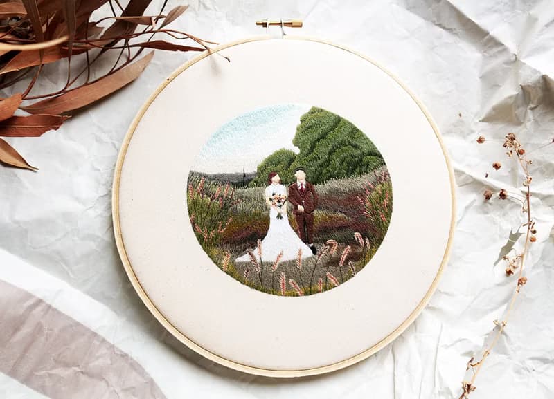 專屬訂製 - 8吋寫實全景刺繡畫 NO.97