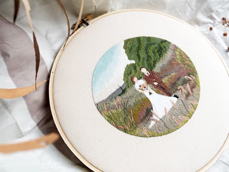 專屬訂製 - 8吋寫實全景刺繡畫 NO.97