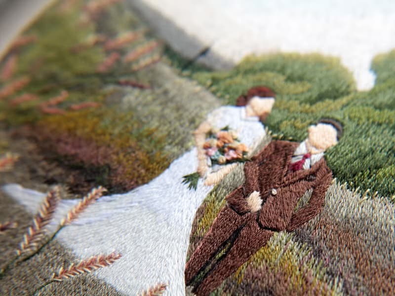 專屬訂製 - 8吋寫實全景刺繡畫 NO.97