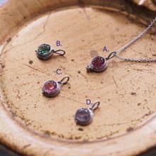 獨家設計小彩寶 碧壐 電氣石 手工純銀 項鍊 Rubelite Tourmaline