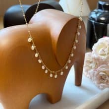 天然淡水珍珠14KGF滿天星項鍊 獨立原創設計 自然主義 聖誕禮物