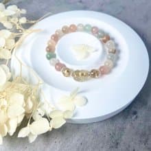 金髮晶貔貅 l 彩兔毛手串