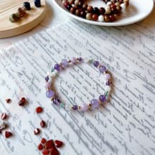 紫水晶 紫鋰輝 白月光 藍磷灰|| 貴人 開運 智慧 安撫 水晶手鍊