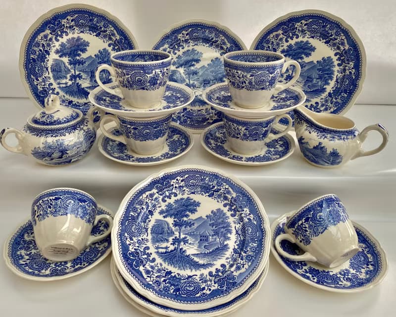 Villeroy & Boch Burgenland Blue 陶瓷咖啡具 德國產 停產商品
