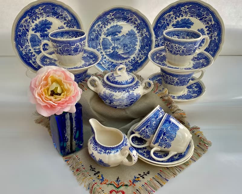 Villeroy & Boch Burgenland Blue 陶瓷咖啡具 德國產 停產商品