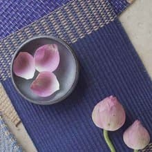 Set 2, Navy purple Housewarming, Home Gifts, placemat, table mat, jute platemat