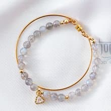 女人之石14K金拉長石鑲鑽手鍊(手扣式/非磁吸扣)(含開光)提升魅力