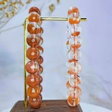 【半盆紅兔毛】清透半盆紅髮晶水晶手鍊手串