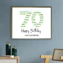 Number Photo collage Editable Canva Template, Anninersary Gift, Brthday Gift