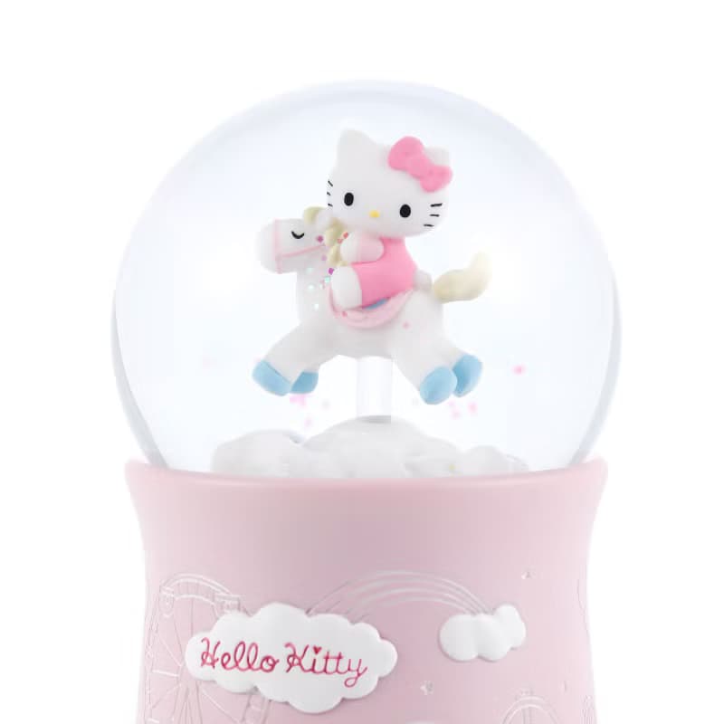 Hello Kitty旋轉木馬 水晶球音樂盒 情人節結婚彌月聖誕交換禮物