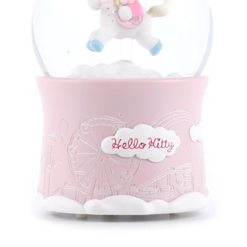 Hello Kitty旋轉木馬 水晶球音樂盒 情人節結婚彌月聖誕交換禮物