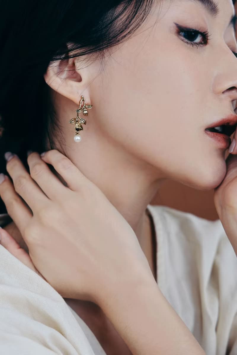 COR-DATE / 玫瑰小珍珠耳環
