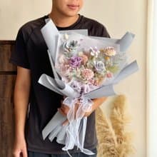 美人魚 藍紫色系 永生玫瑰花束