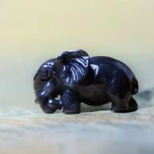 【吉象如意】烏雞翡翠大象擺飾 | 天然緬甸玉A貨翡翠 | 送禮