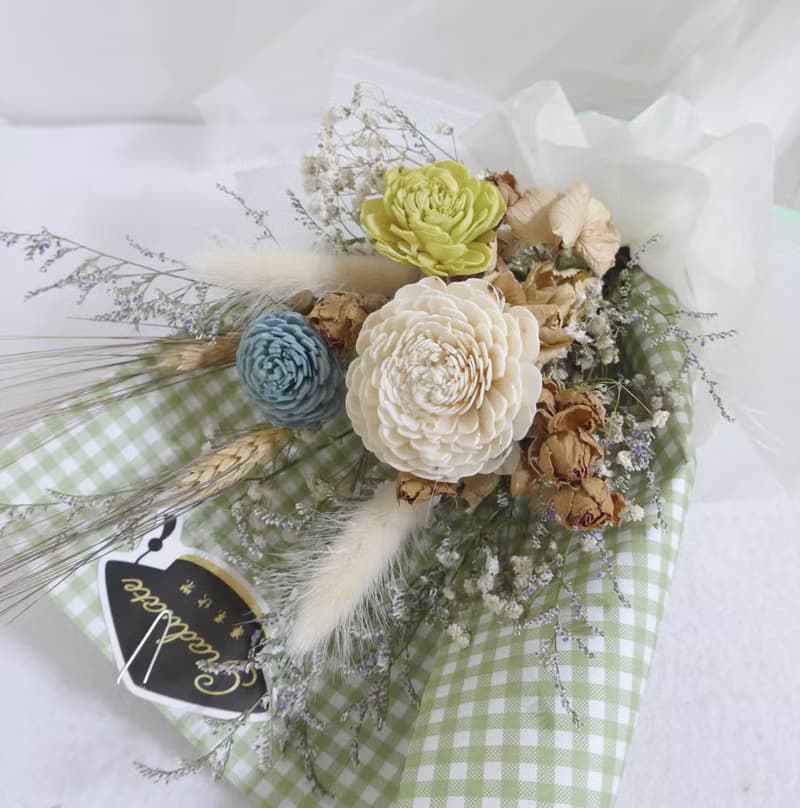 畢業老師禮物花束向日葵 情人節禮物花束 學士帽畢業乾燥永生花七