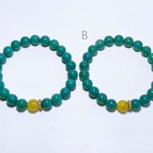 天然礦石 綠松瑪瑙 8 mm 蜜蠟 手鍊