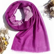 喀什米爾Cashmere/羊絨圍巾/純羊毛圍巾披巾/戒指絨披肩-桃紅漸層