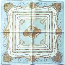 Celine Paris Vintage Handkerchief Horse Bridles 19x 19 inches.