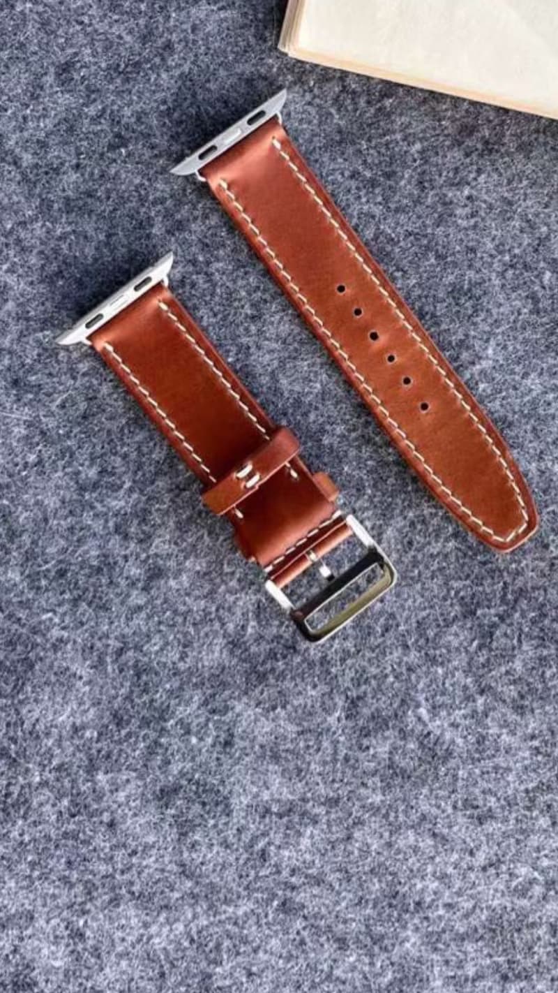 【梁絮皮藝】真皮 皮革錶帶/牛皮/馬臀皮/原創設計/Apple Watch