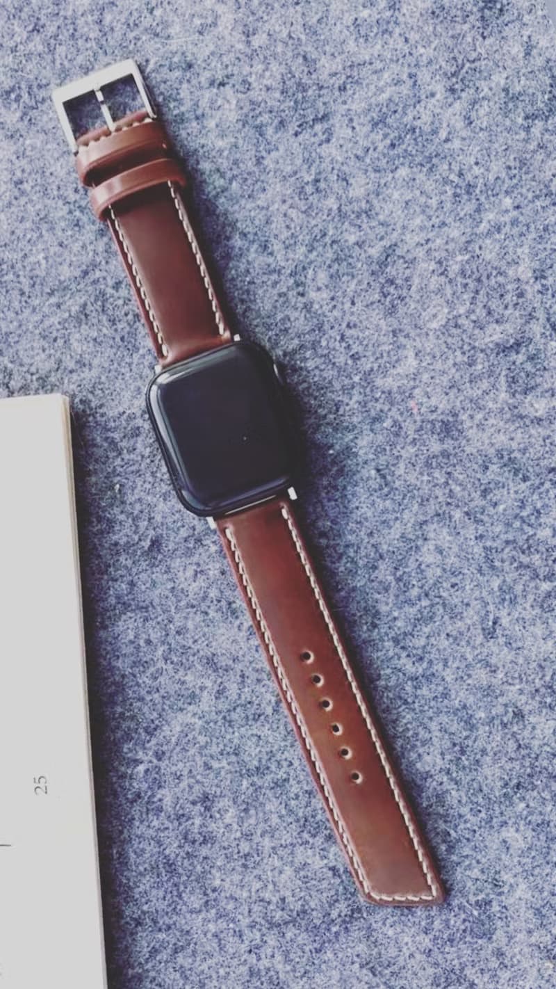 【梁絮皮藝】真皮 皮革錶帶/牛皮/馬臀皮/原創設計/Apple Watch