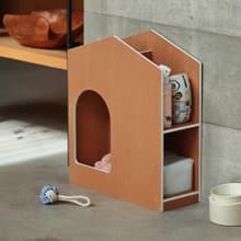 日本ideaco 解構木板寵物玩具日用品收納小屋