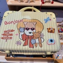 Wirefoxterrier 剛毛獵狐梗收納箱~渡假款(黃色)