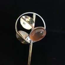 豐收B款~金工髮簪(包鑲瑪瑙)/青冶手作的詩原創歐風髮簪系列單品