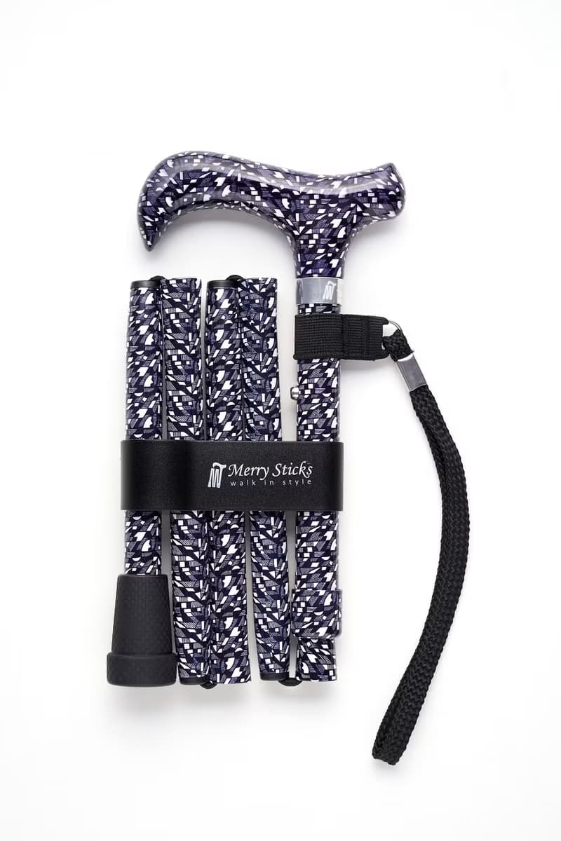 【聖誕禮盒】繽紛生活折疊手杖-前衛幾何 登山杖 時尚拐杖 長輩禮