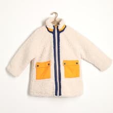 BIR 口袋刺繡羽絨外套 (杏/橘)