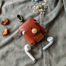 真皮 手縫 Airpods 蘋果無線耳機 真皮 手工 保護套 皮套