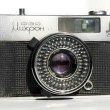 FED Mikron Micron scale focus USSR film camera Helios-89 lens 1.9/30 Olympic