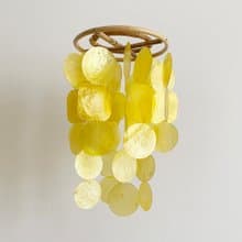 DIY-KIT | Moroccan Gelato-Yellow-Circle, Square| Shell Wind Chime Mobile |#0-367