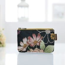 零錢包 卡片隔層 / 防潑水 平織緹花 賞夜菊