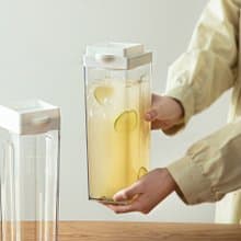 日本霜山 日本製方形免開蓋自動出水冷水壺-1.8L