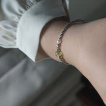 ll 橄欖石與淡水珍珠 ll 橄欖石 淡水珍珠 醫療鋼手鍊 BR-00046