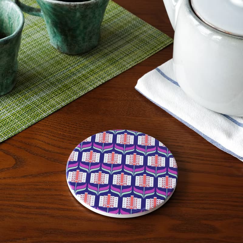 【錦源興】國宅陶瓷吸水杯墊 l 底部防滑 鶯歌陶瓷製 禮物 新居