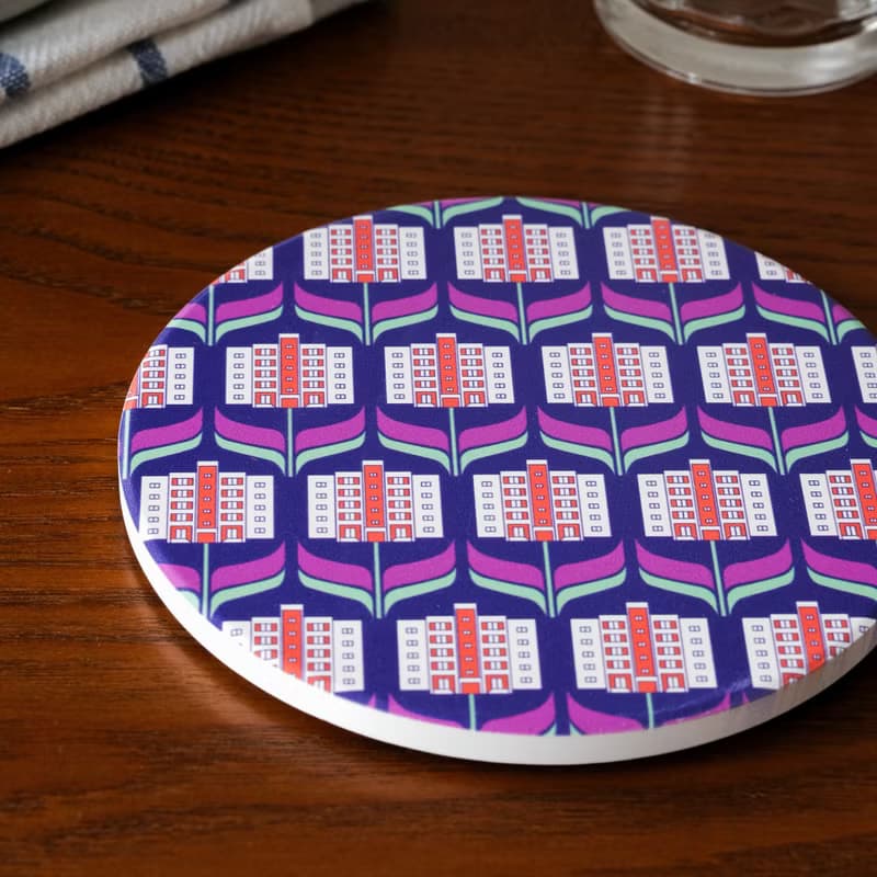 【錦源興】國宅陶瓷吸水杯墊 l 底部防滑 鶯歌陶瓷製 禮物 新居