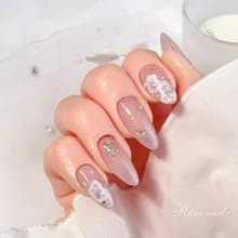 指甲晶片 / 花卉 /  可愛的粉彩花束/ 新娘 / 尺寸定製