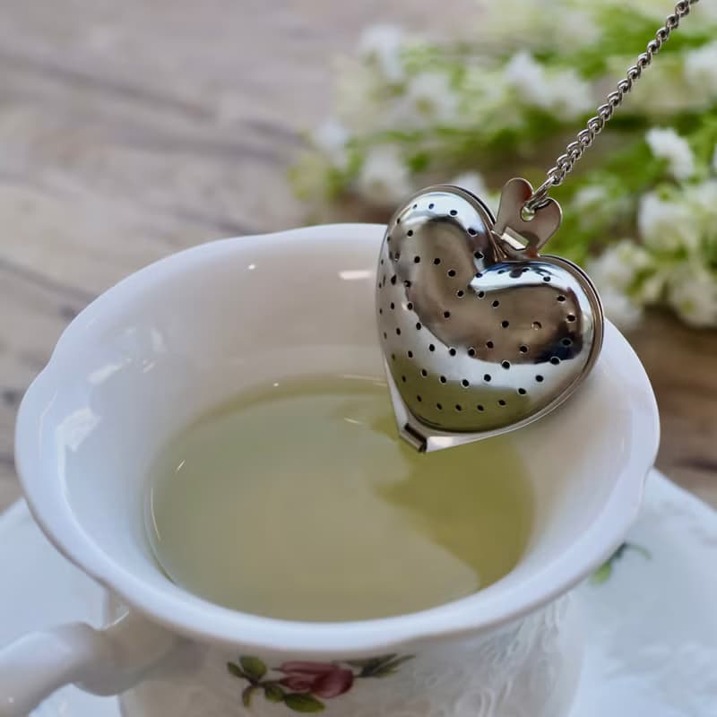 日本【SALUS 佐藤金屬】Tomiwoody 懸掛式濾茶器-愛心(兩色)