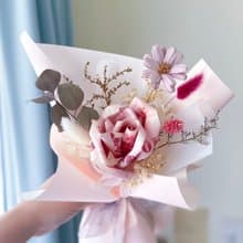 【鈔票花束】單朵有錢粉紅(百元真鈔另匯款)