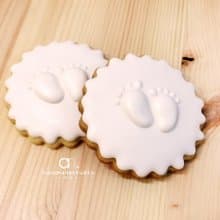 寶寶性別餅乾-素雅彩色夾心性別餅乾(可愛腳丫) 10片 by anPastry