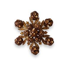 Albert Weiss Vintage Brooch 1960 USA signed weiss cognac brown pin gift idea