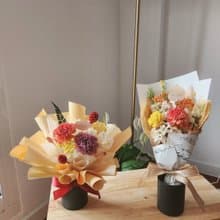 永生康乃馨花束 索拉康乃馨花束 索拉向日葵花束 母親節花束